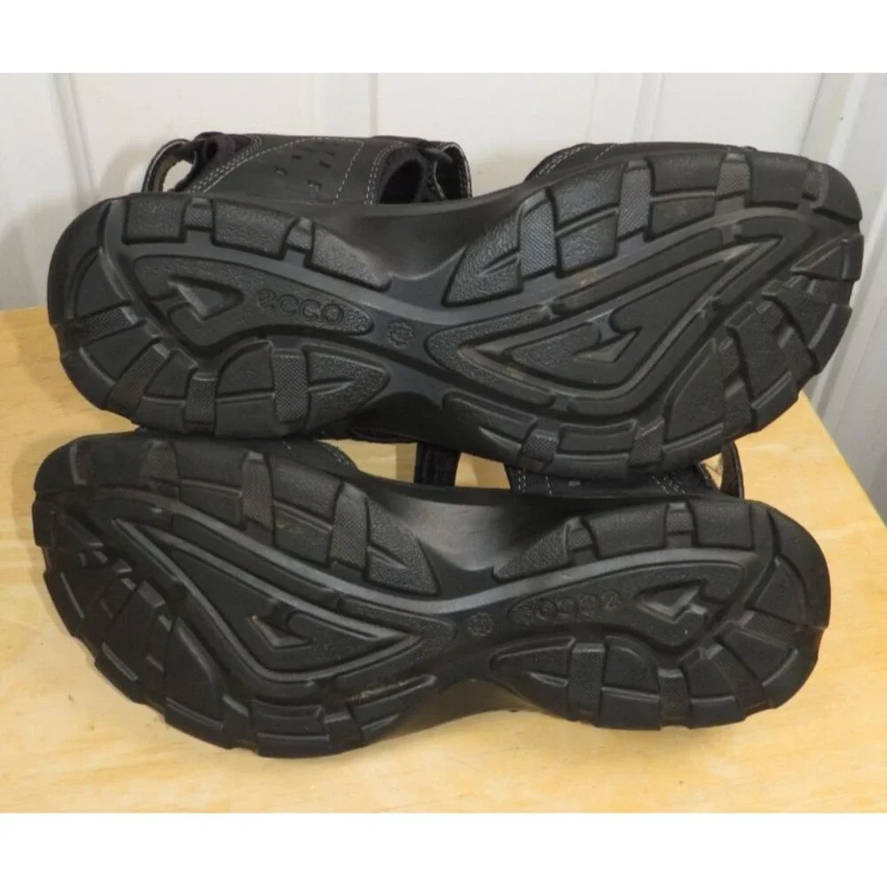 ECCO Men's Utah Multisport Sandals Size EU 42/ US 8-8.5 Black Leather Outdoor